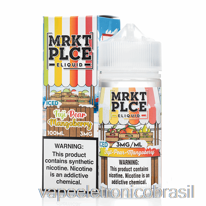 Vape Eletrônico Ice Fuji Pêra Mangoberry - Mrkt Plce - 100ml 0mg